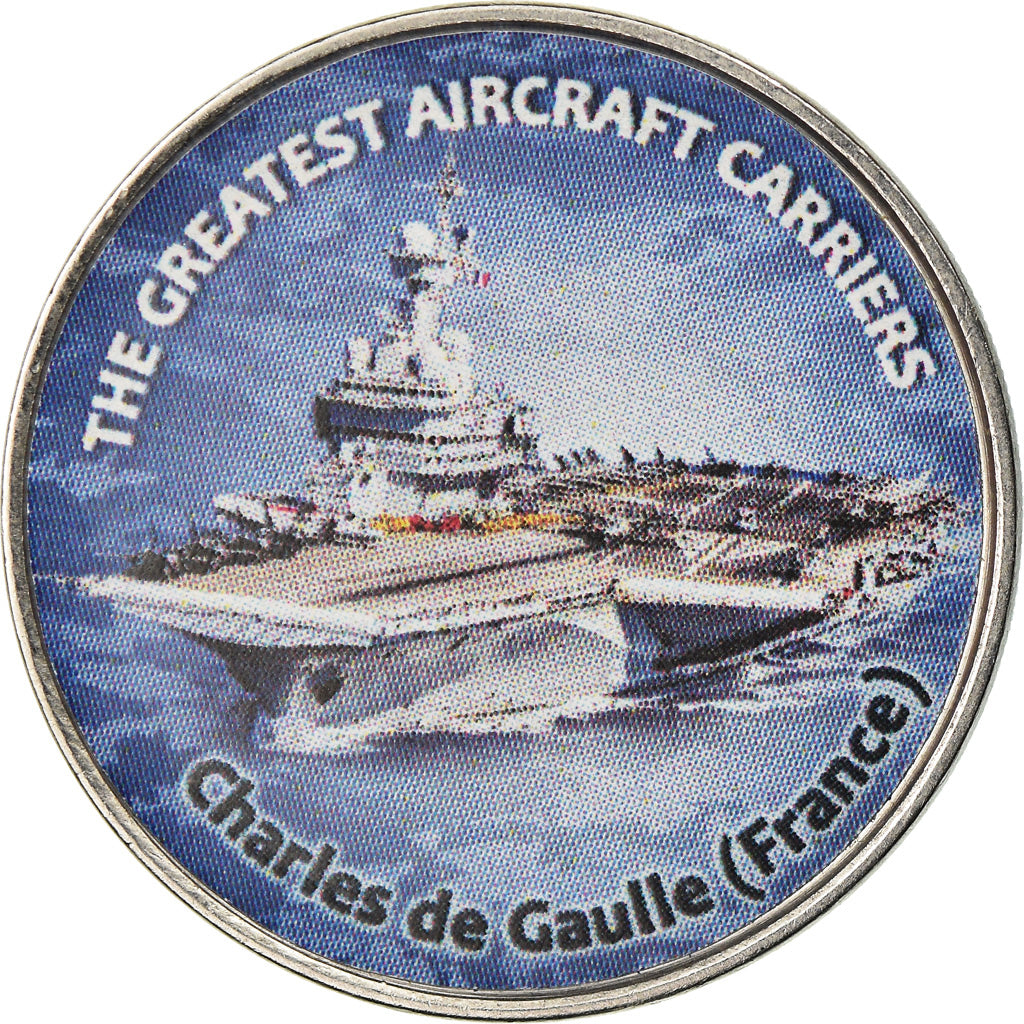 Monnaie, Zimbabwe, Shilling, 2019, Warship -  Porte-avions Charles de Gaulle