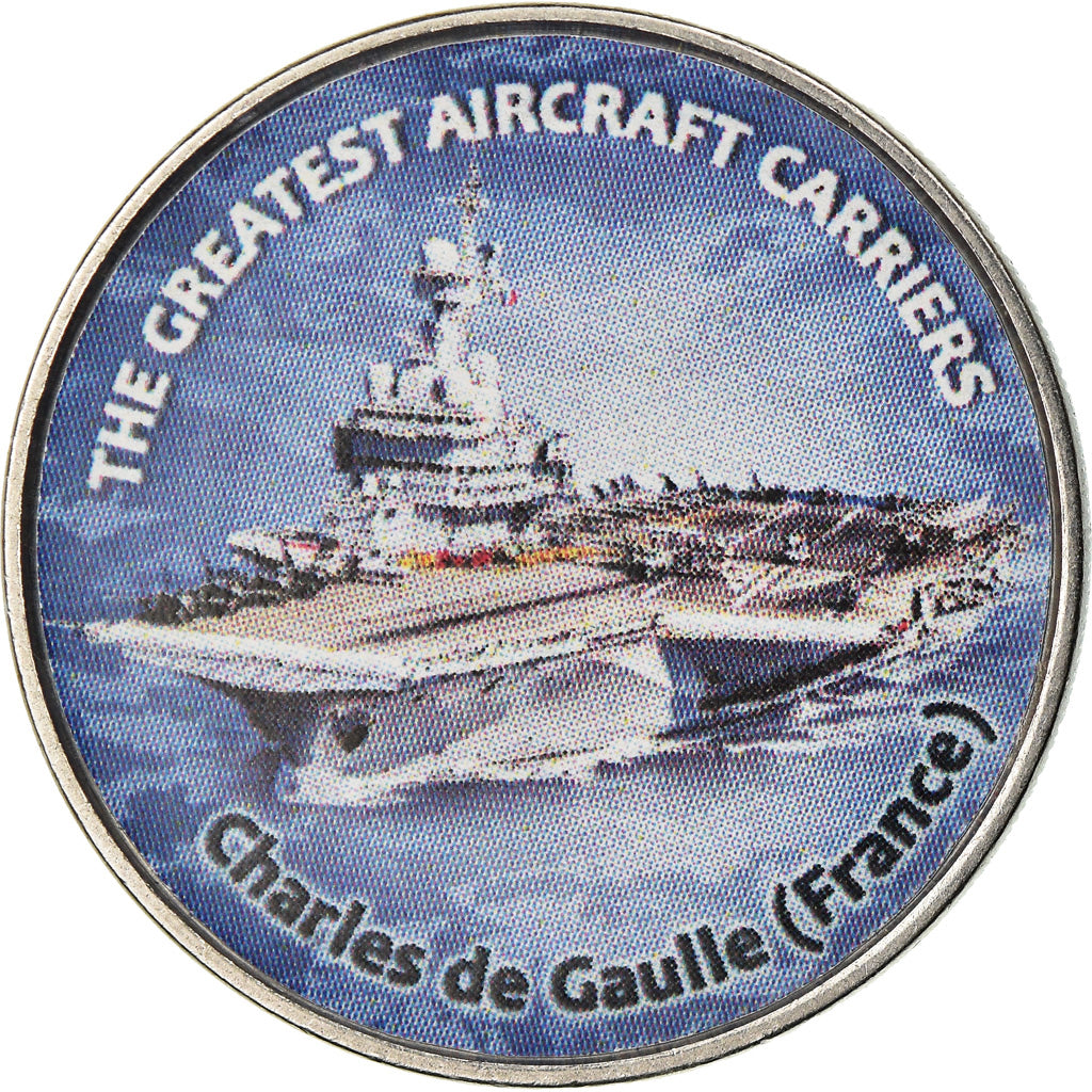 Monnaie, Zimbabwe, Shilling, 2019, Warship -  Porte-avions Charles de Gaulle