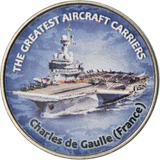 Coin, Zimbabwe, Shilling, 2019, Warship -  Porte-avions Charles de Gaulle