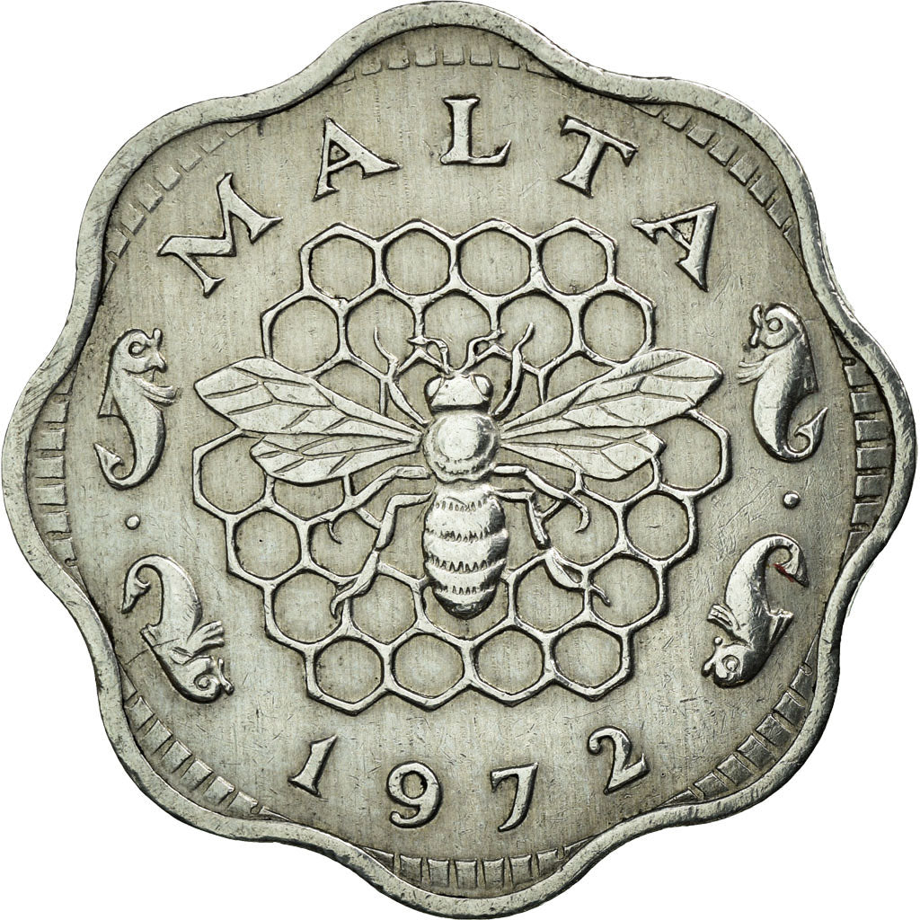 Coin, Malta, 3 Mils, 1972, British Royal Mint, EF(40-45), Aluminum, KM:6