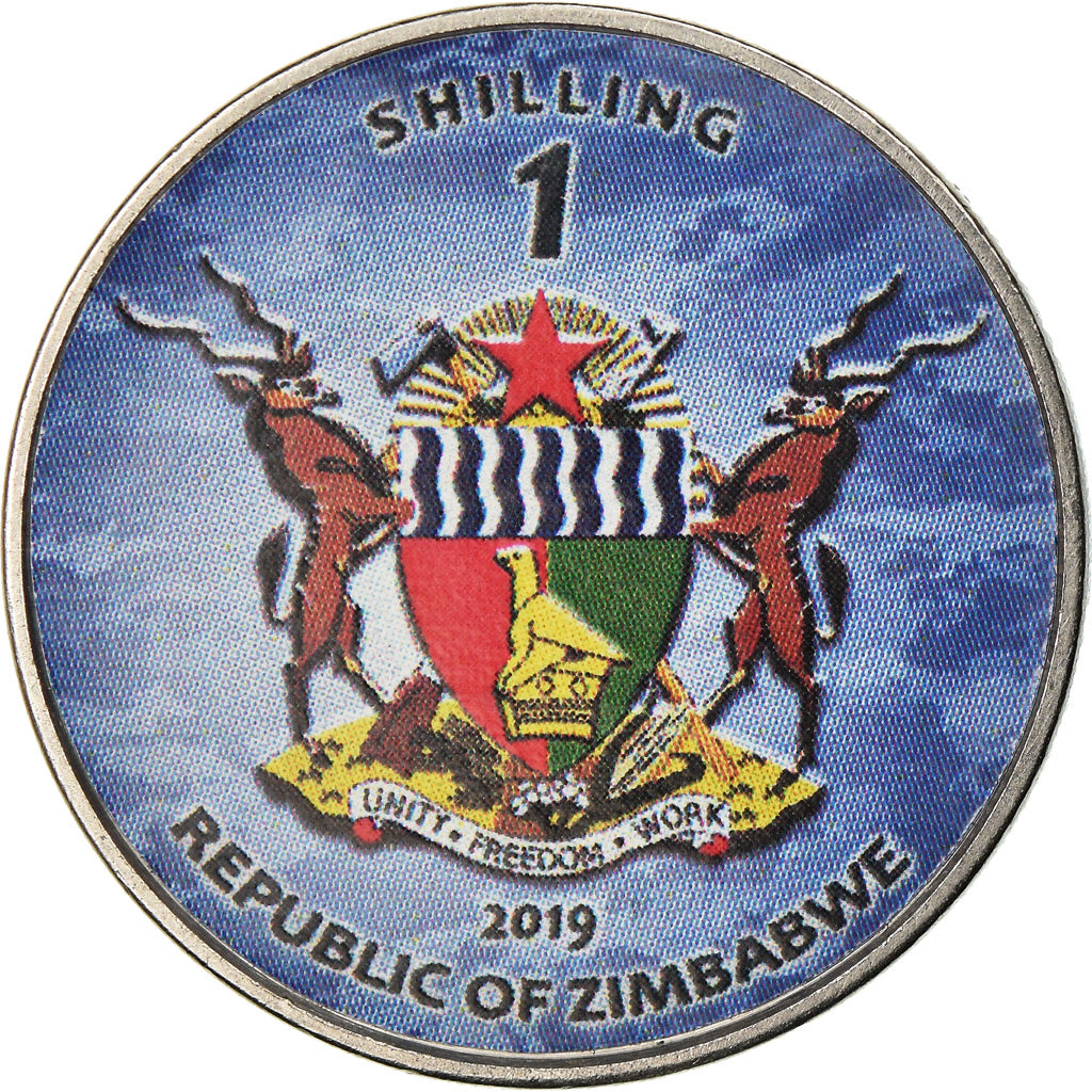 Monnaie, Zimbabwe, Shilling, 2019, Warship -  Porte-avions Cavour, SPL, Nickel
