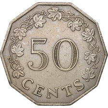 Malta, 50 Cents, 1972, British Royal Mint, EF(40-45), Copper-nickel, KM:12