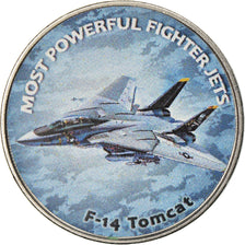 Coin, Zimbabwe, Shilling, 2019, Fighter jet - Tomcat, MS(63), Nickel plated