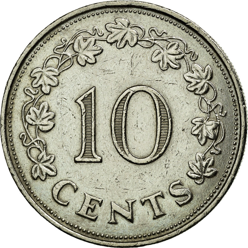 Münze, Malta, 10 Cents, 1972, British Royal Mint, SS, Copper-nickel, KM:11