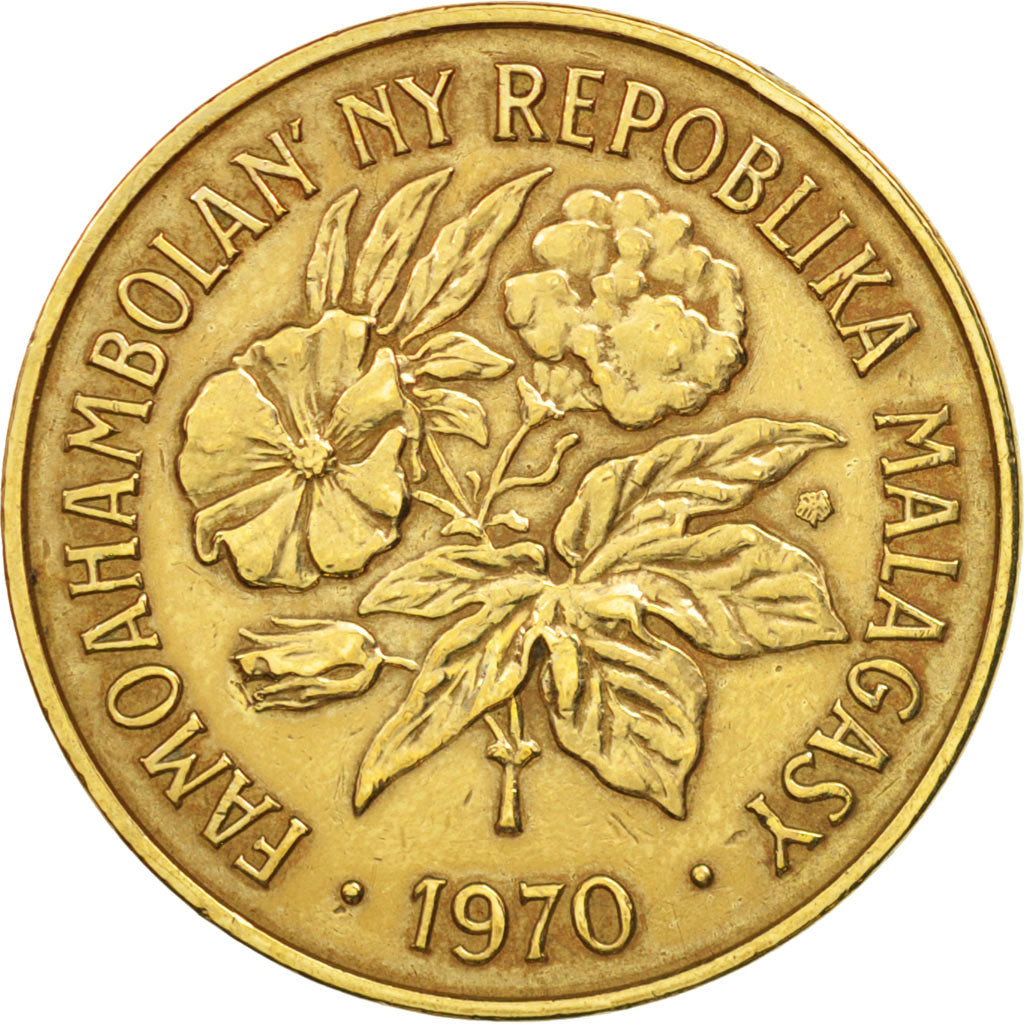 Madagascar, 20 Francs, 4 Ariary, 1970, Paris, TTB, Aluminum-Bronze, KM:12