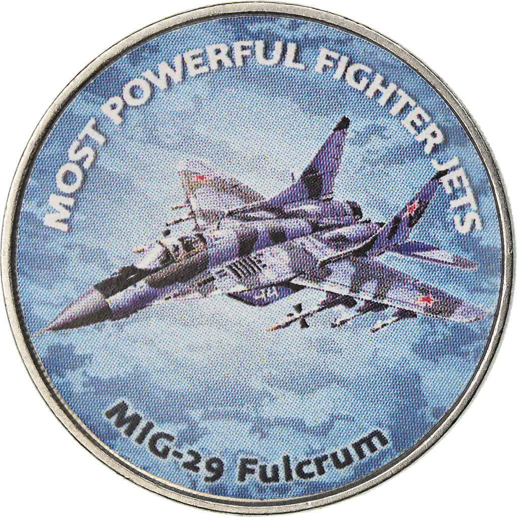 Moeda, Zimbabué, Shilling, 2019, Fighter jet - Fulcrum, MS(63), Aço Niquelado