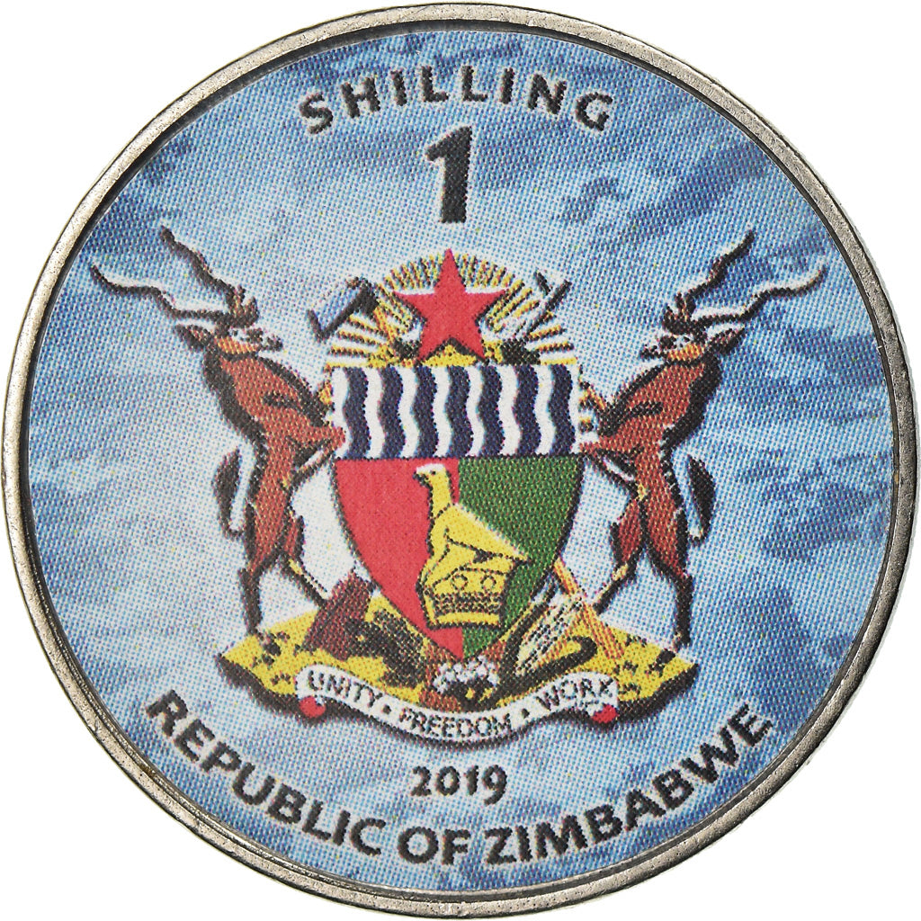 Moeda, Zimbabué, Shilling, 2019, Fighter jet - Foxhound, MS(63), Aço Niquelado