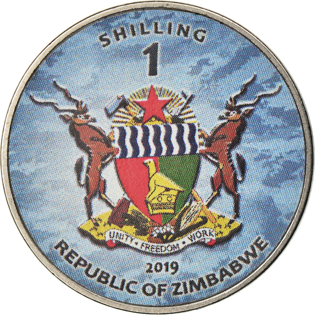 Moneta, Zimbabwe, Shilling, 2019, Fighter jet - Mirage 2000, SPL, Acciaio