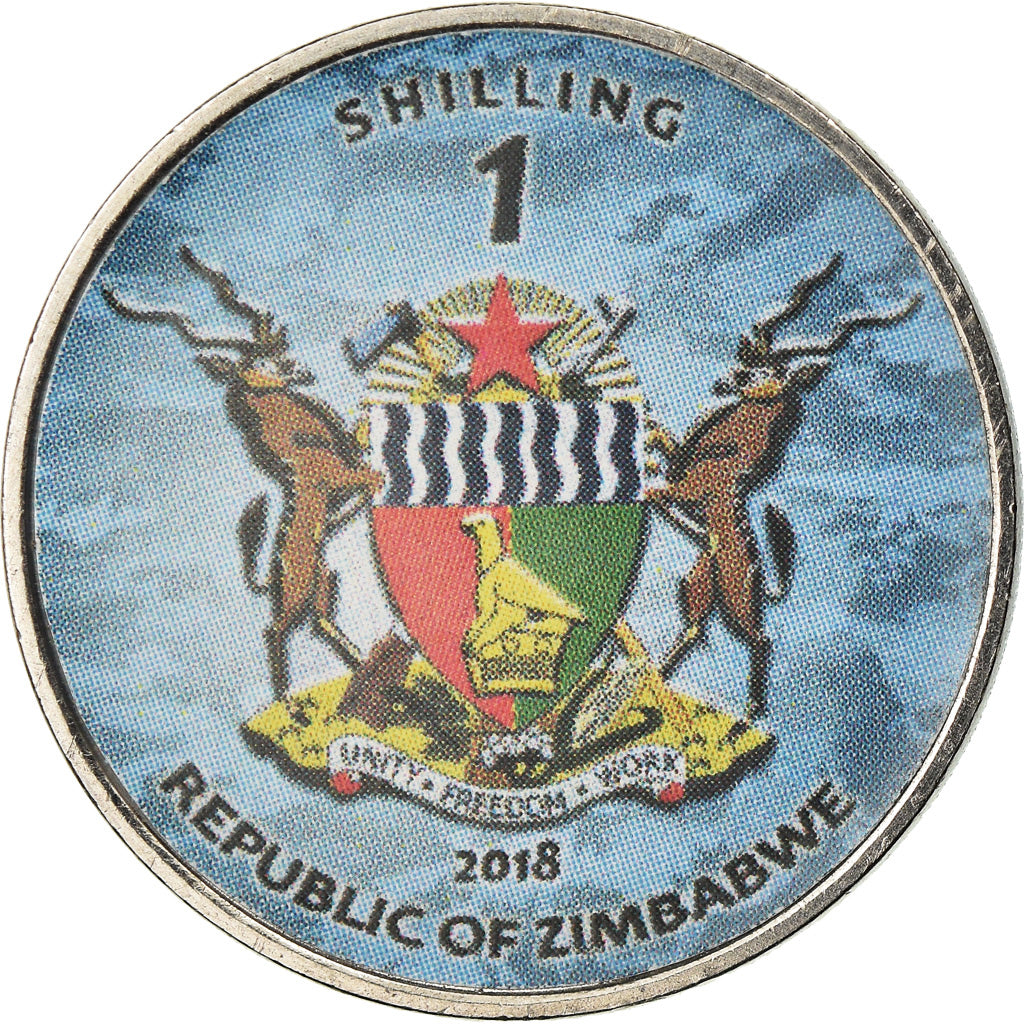Coin, Zimbabwe, Shilling, 2018, Fighter jet - Dassault Rafale, MS(63), Nickel