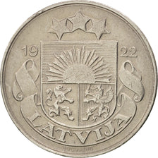 Latvia, 10 Santimu, 1922, EF(40-45), Nickel, KM:4