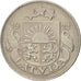 Latvia, 10 Santimu, 1922, EF(40-45), Nickel, KM:4