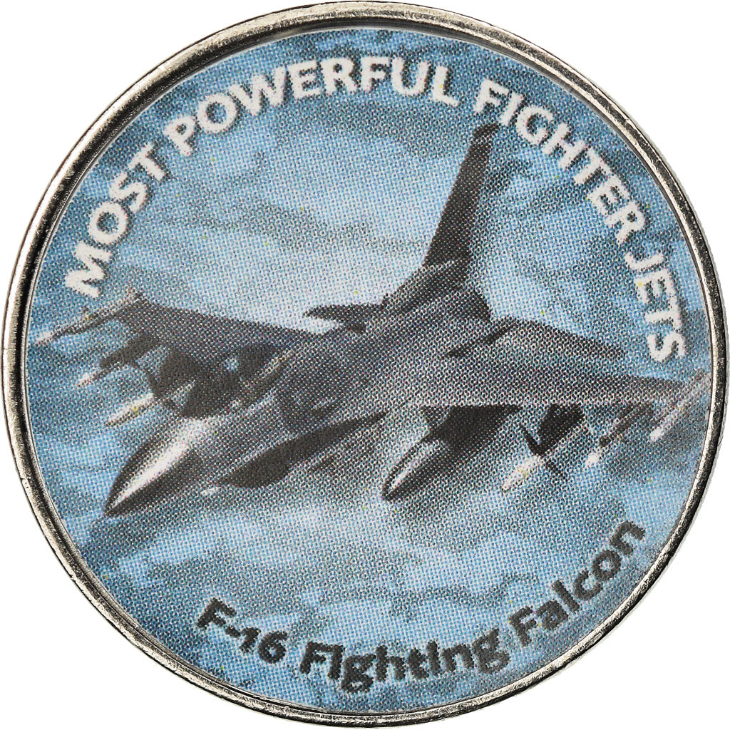 Moneda, Zimbabue, Shilling, 2018, Fighter jet - F-16 Fighting Falcon, SC