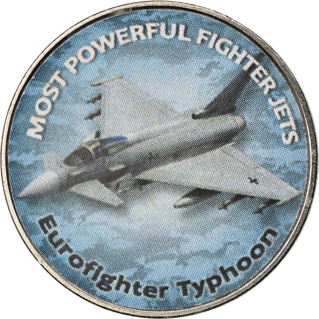 Münze, Simbabwe, Shilling, 2018, Fighter jet - Eurofighter Typhoon, UNZ, Nickel