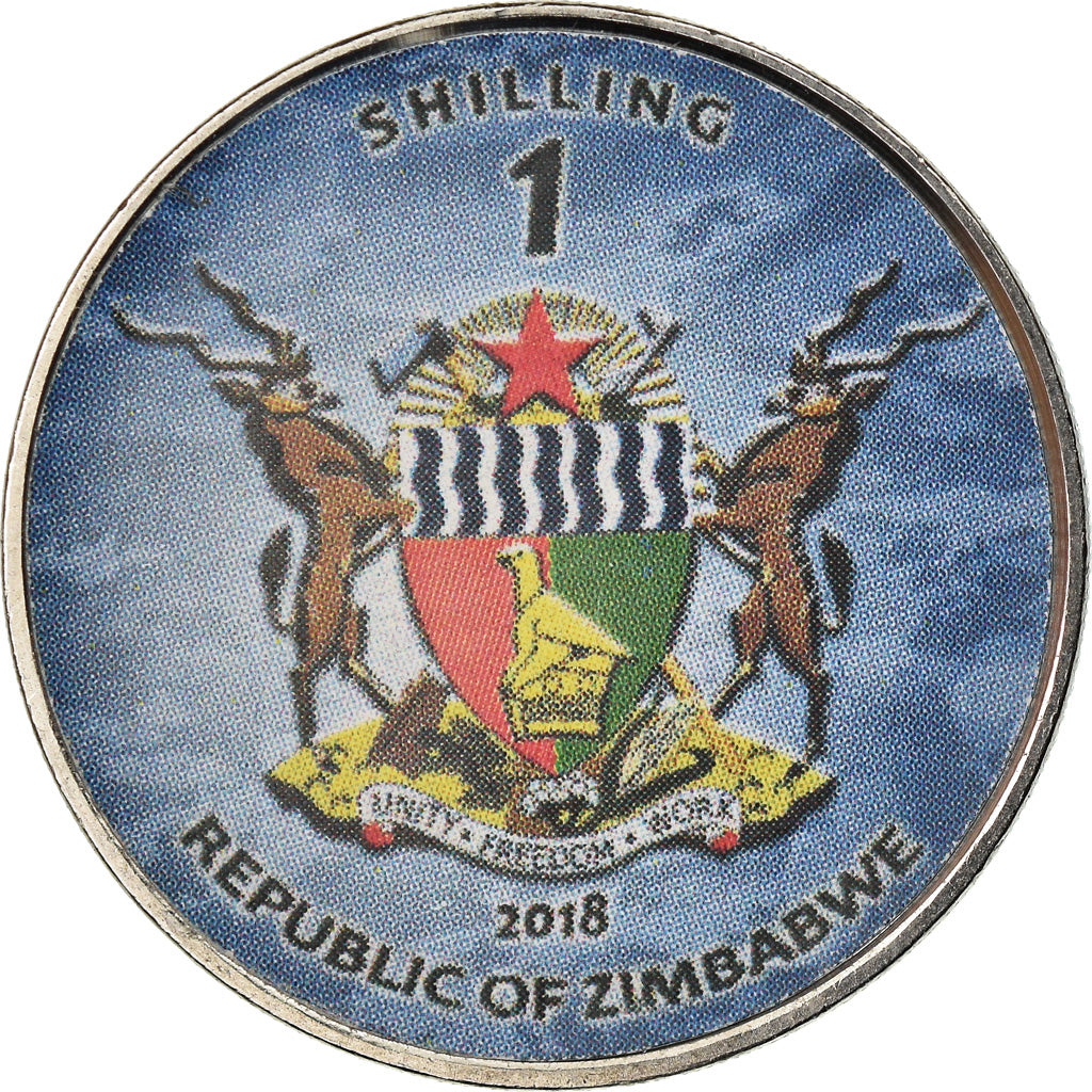 Münze, Simbabwe, Shilling, 2018, Fighter jet - Eurofighter Typhoon, UNZ, Nickel