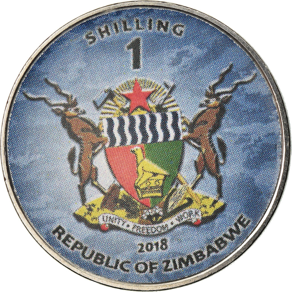 Münze, Simbabwe, Shilling, 2018, Fighter jet - Mikoyan MIG-35, UNZ, Nickel