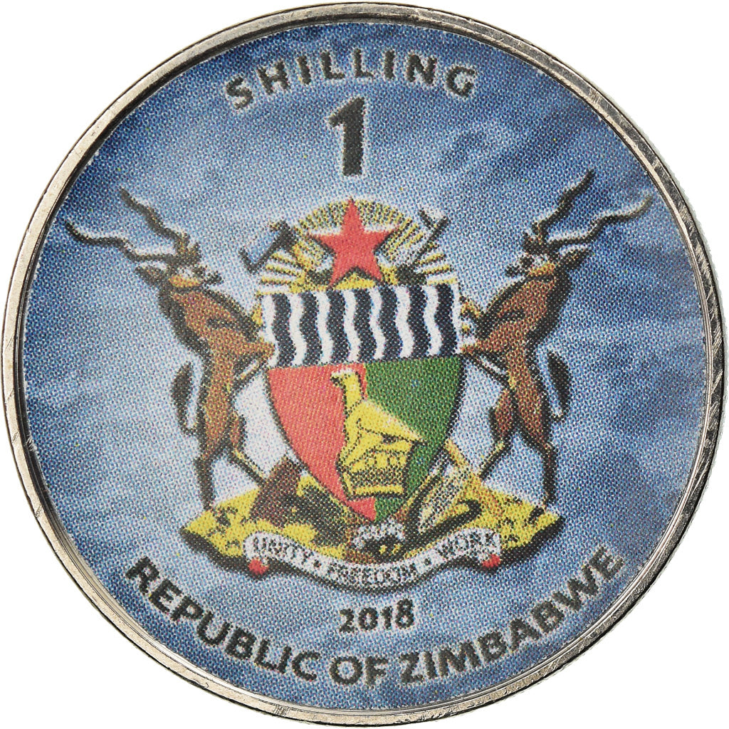 Moneta, Zimbabwe, Shilling, 2018, Fighter jet - F-35 Lightning II, SPL, Acciaio