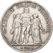 France, Hercule, 5 Francs, 1876, Paris, EF(40-45),Silver, KM:820.1, Gadoury 745a