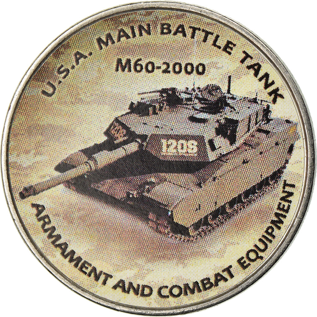 Coin, Zimbabwe, Shilling, 2019, Tanks - M60-2000, MS(63), Nickel plated steel