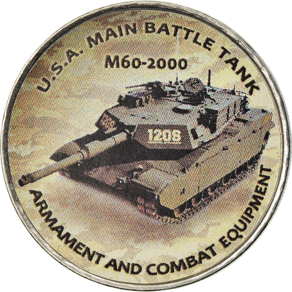 Coin, Zimbabwe, Shilling, 2019, Tanks - M60-2000, MS(63), Nickel plated steel