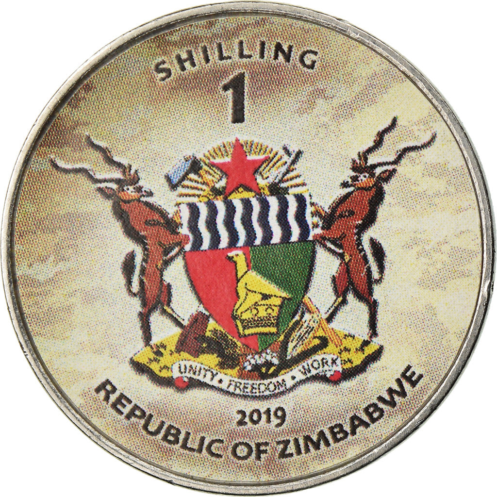 Moneta, Zimbabwe, Shilling, 2019, Tanks - M60-2000, SPL, Acciaio placcato nichel