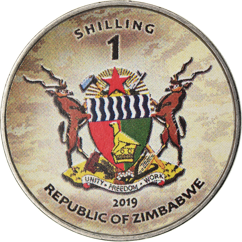 Moneta, Zimbabwe, Shilling, 2019, Tanks - Al-Khalid, SPL, Acciaio placcato