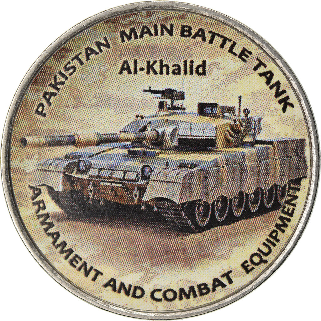 Coin, Zimbabwe, Shilling, 2019, Tanks - Al-Khalid, MS(63), Nickel plated steel