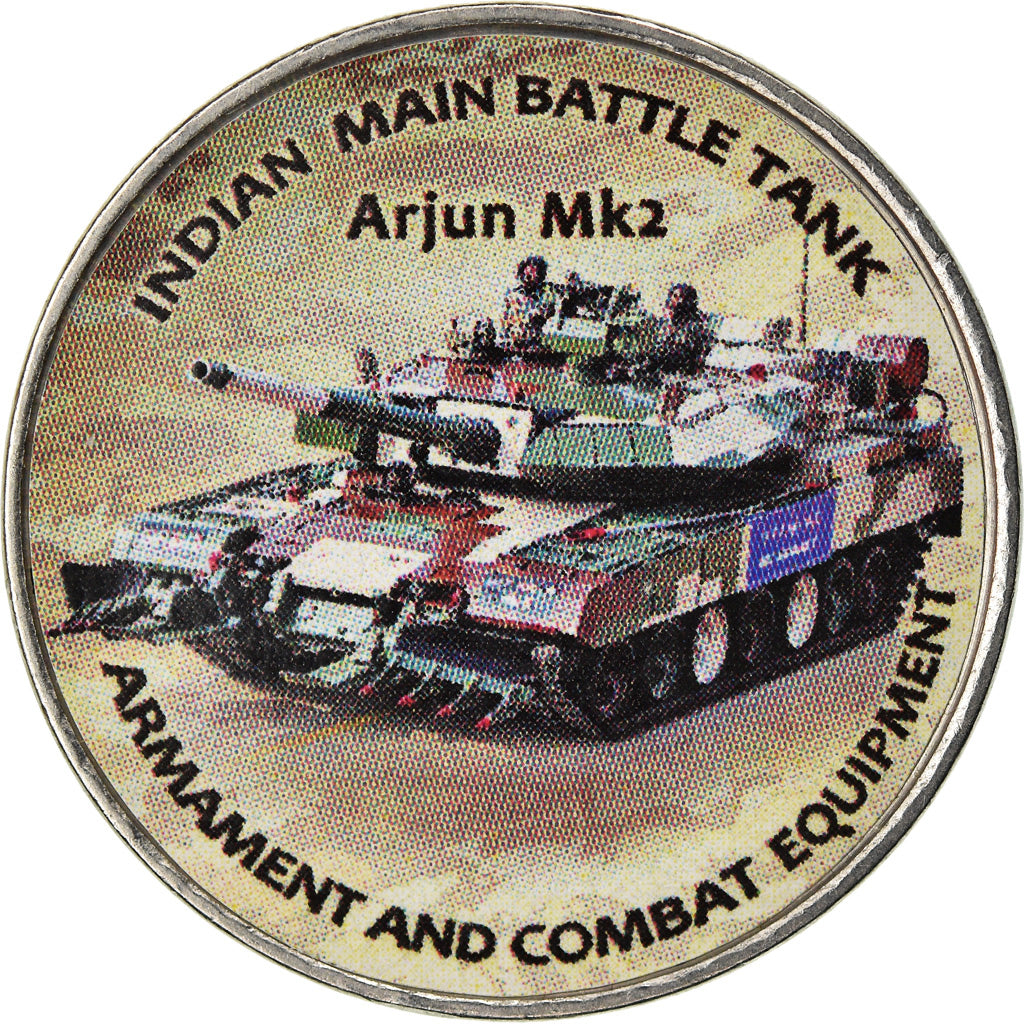 Munten, Zimbabwe, Shilling, 2019, Tanks - Arjun Mk2, UNC-, Nickel plated steel