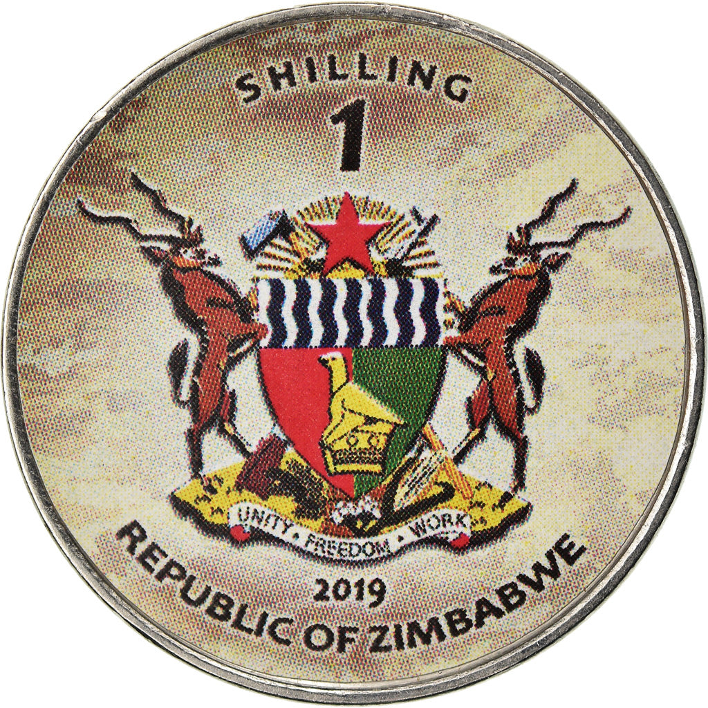 Munten, Zimbabwe, Shilling, 2019, Tanks - Arjun Mk2, UNC-, Nickel plated steel