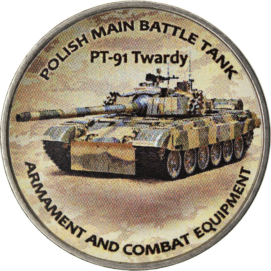 Münze, Simbabwe, Shilling, 2019, Tanks - PT-91 Twardy, UNZ, Nickel plated steel