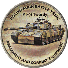 Münze, Simbabwe, Shilling, 2019, Tanks - PT-91 Twardy, UNZ, Nickel plated steel