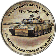 Coin, Zimbabwe, Shilling, 2019, Tanks - PT-91 Twardy, MS(63), Nickel plated