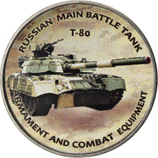 Coin, Zimbabwe, Shilling, 2019, Tanks - T-80, MS(63), Nickel plated steel
