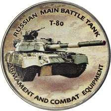 Moeda, Zimbabué, Shilling, 2019, Tanks - T-80, MS(63), Aço Niquelado
