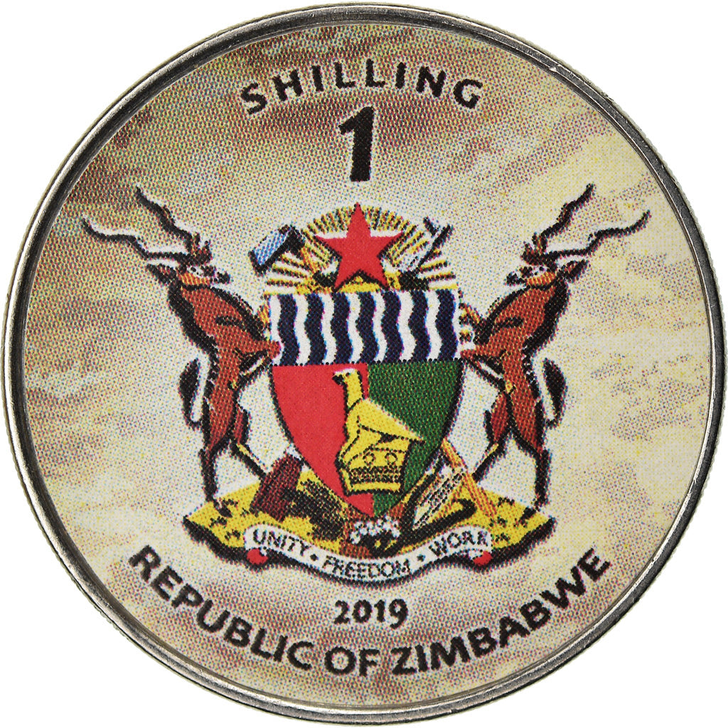 Münze, Simbabwe, Shilling, 2019, Tanks - T-80, UNZ, Nickel plated steel