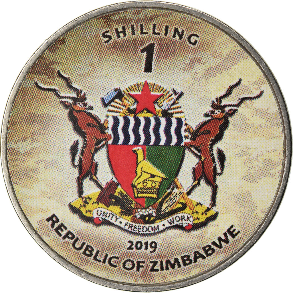 Moneta, Zimbabwe, Shilling, 2019, Tanks - T-80, SPL, Acciaio placcato nichel