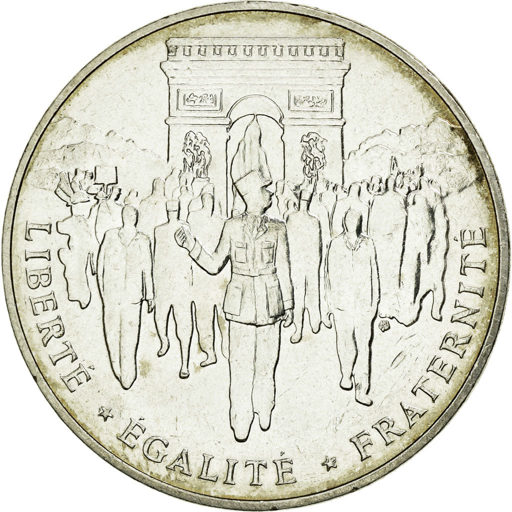 Coin, France, Libération de Paris, 100 Francs, 1994, AU(50-53), Silver