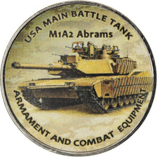 Coin, Zimbabwe, Shilling, 2018, Tanks - M1A2 Abrams, MS(63), Nickel plated steel