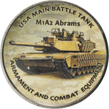 Coin, Zimbabwe, Shilling, 2018, Tanks - M1A2 Abrams, MS(63), Nickel plated steel