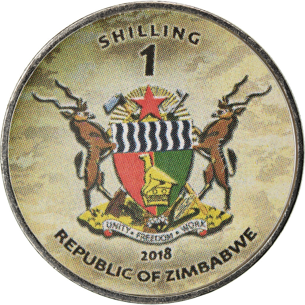 Moneda, Zimbabue, Shilling, 2018, Tanks - T-84 Oplot, SC, Níquel chapado en