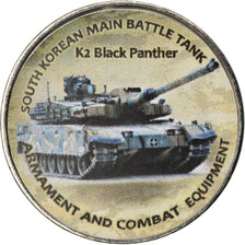 Coin, Zimbabwe, Shilling, 2018, Tanks - K2 Black panther, MS(63), Nickel plated