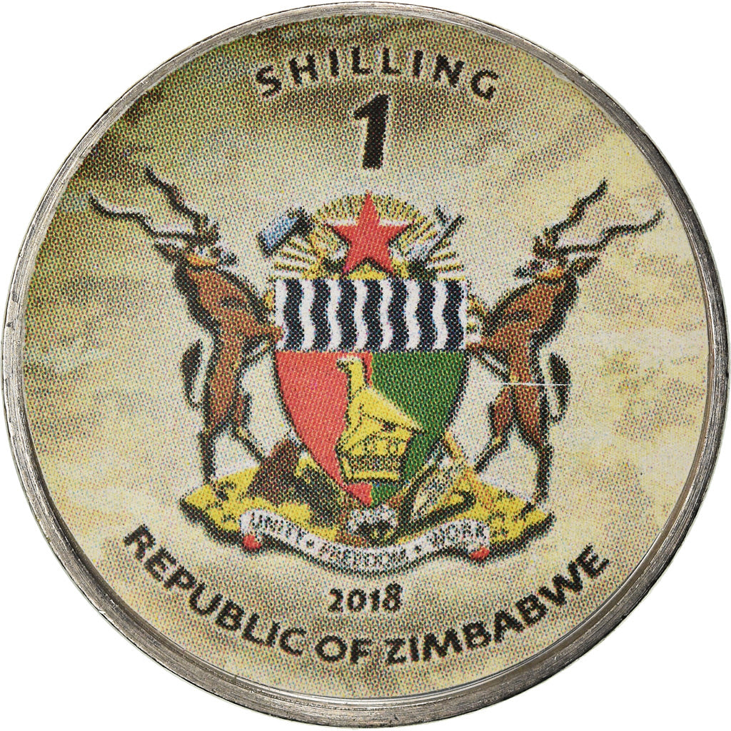 Coin, Zimbabwe, Shilling, 2018, Tanks - Type 99A, MS(63), Nickel plated steel