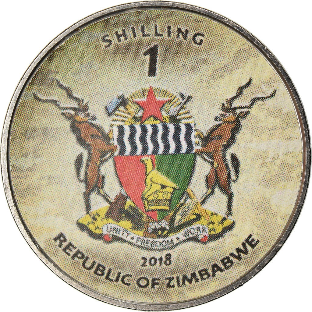 Moneta, Zimbabwe, Shilling, 2018, Tanks - T-90AM, SPL, Acciaio placcato nichel