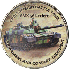 Coin, Zimbabwe, Shilling, 2018, Tanks - AMX-56 Leclerc, MS(63), Nickel plated
