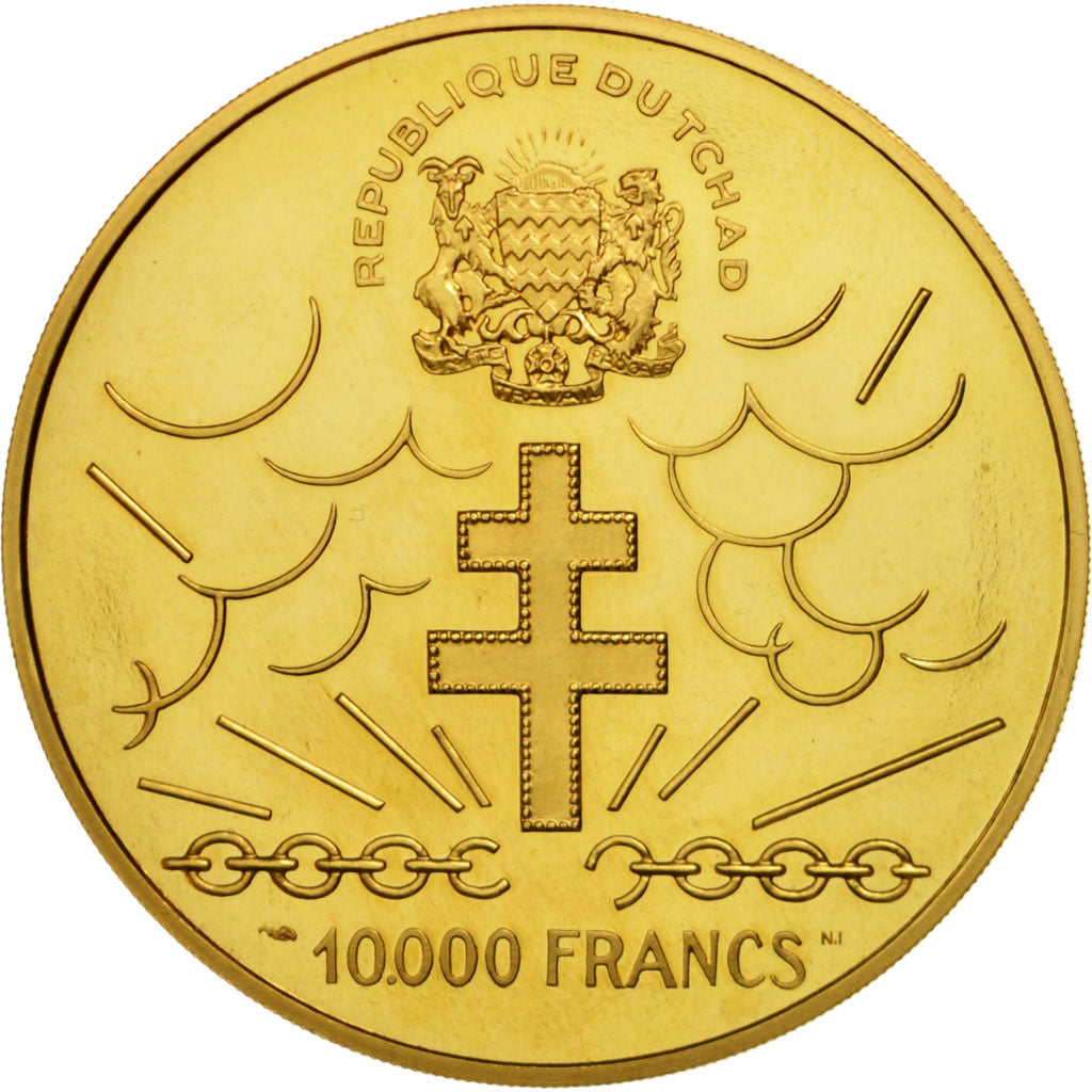 Chad, 10000 Francs, 1960, MS(65-70), Gold, KM:11