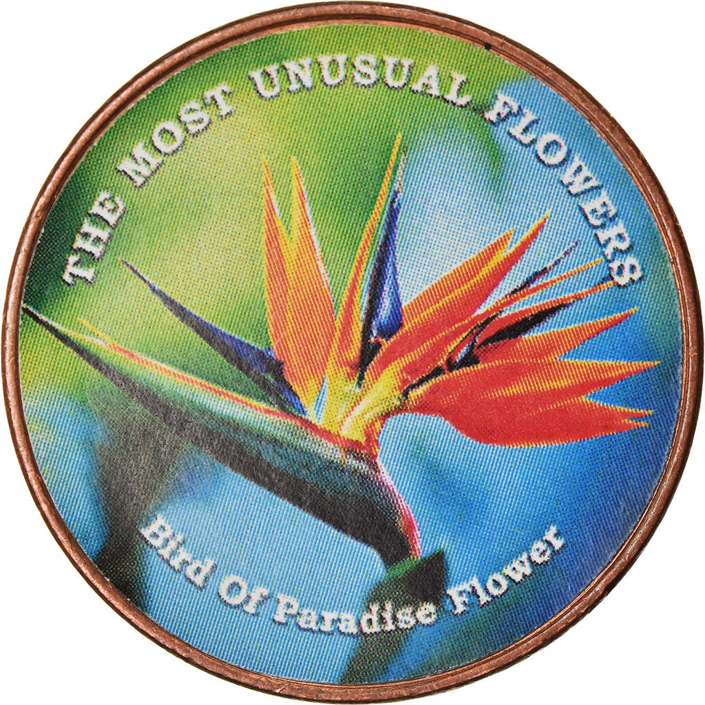 Coin, Somaliland, Shilling, 2019, Fleurs - Oiseau de paradis, MS(63), Stainless
