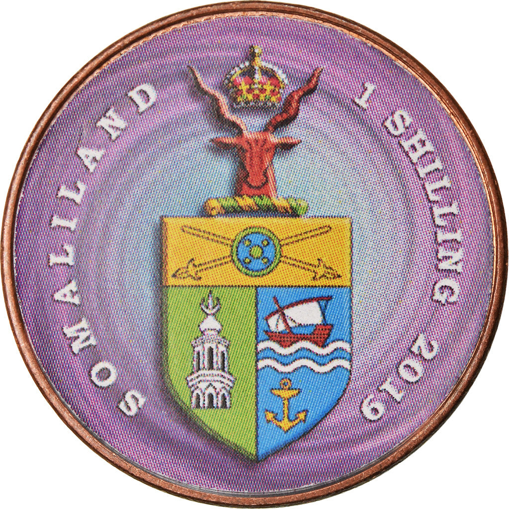 Coin, Somaliland, Shilling, 2019, Fleurs - Oiseau de paradis, MS(63), Stainless