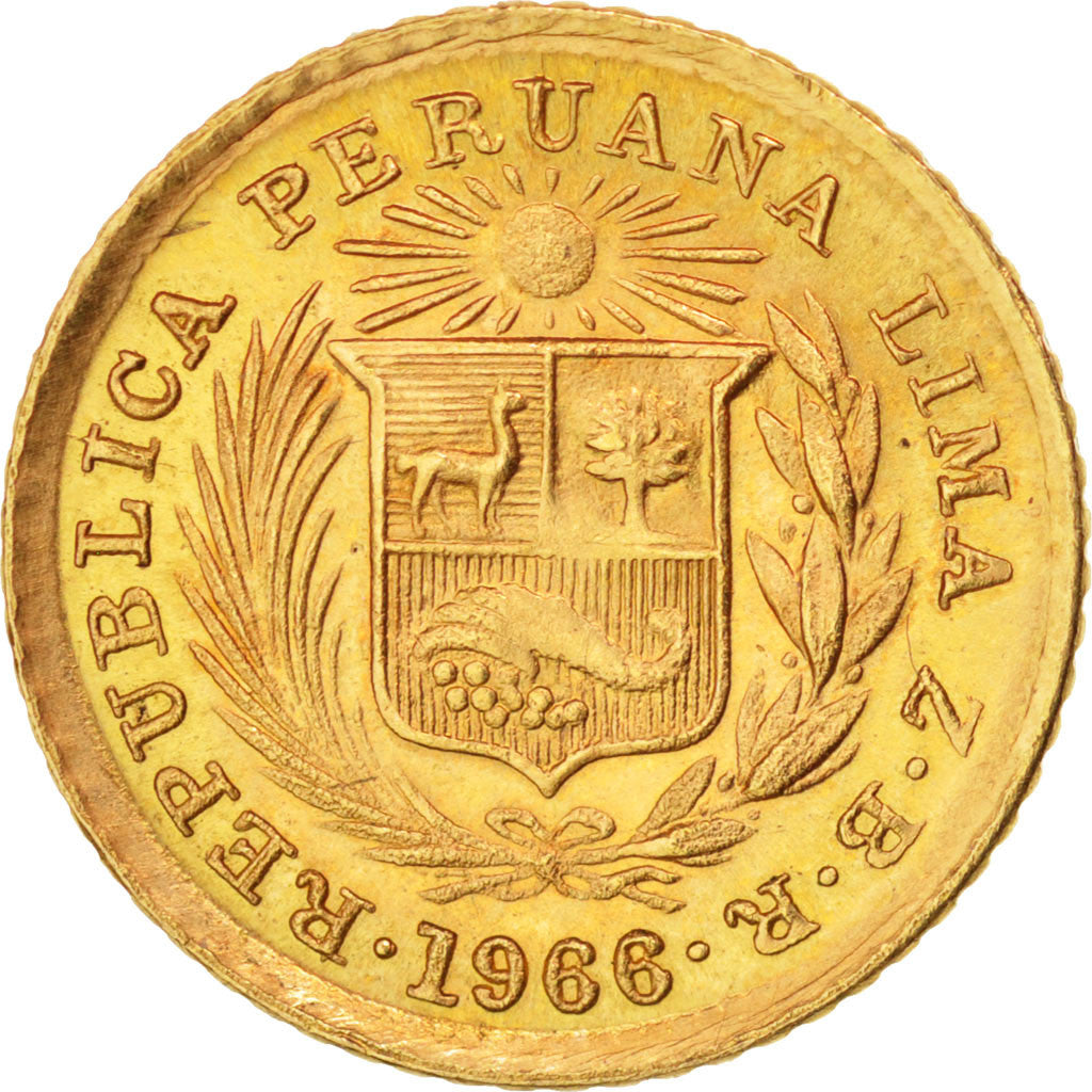 Perù, 1/5 Libra, Pound, 1966, Lima, SPL, Oro, KM:210