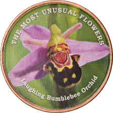 Moneda, Somalilandia, Shilling, 2019, Fleurs - Bumble bee Orchidée, SC, Acero