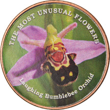 Moneda, Somalilandia, Shilling, 2019, Fleurs - Bumble bee Orchidée, SC, Acero