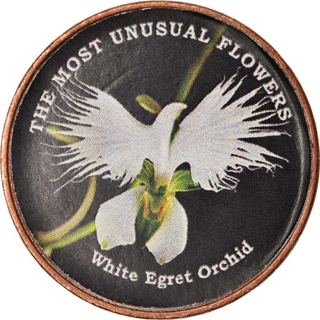 Coin, Somaliland, Shilling, 2019, Fleurs - Orchidée Colombe, MS(63), Stainless